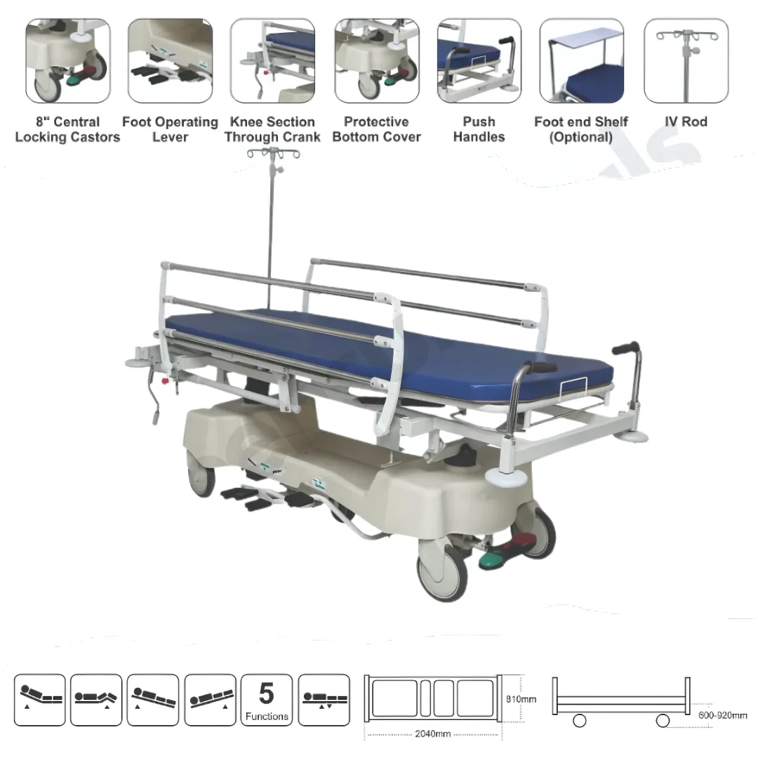 SSP E8 Emergency Stretcher Trolley (Hydraulic)