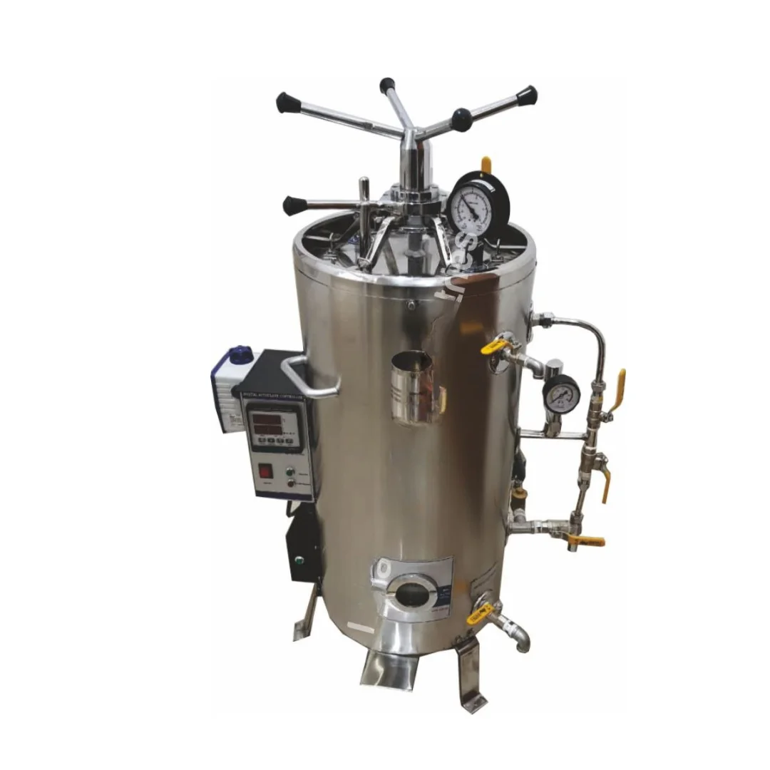 Vertical Autoclave Radial Locking Triple Wall with Steam Storage and Vacuum Drying